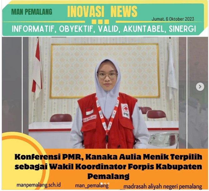 Konferensi PMR, Kanaka Aulia Menik Terpilih sebagai Wakil Koordinator Forpis Kabupaten Pemalang